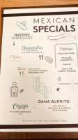 Oana menu