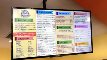 Chimalhuacan Taqueria menu