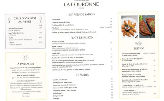 Auberge De La Couronne menu