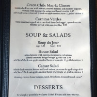 Tip Top Tavern menu