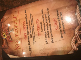 Pirates Dinner Adventure menu