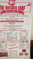 The Butcher Shop And Deli menu