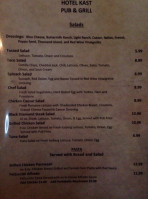 Kast Pub Grill menu