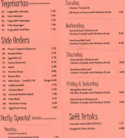 Yummy Teriyaki menu