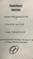 Zukin's Rib Shack menu