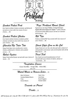 Porkland Bbq menu