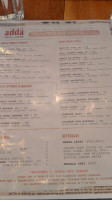 Adda Indian Canteen menu