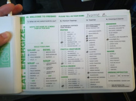 Freshii (161 N Clark, Chicago) menu