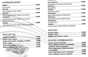 El Cafetin menu