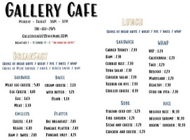 The Gallery Café menu