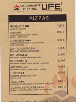 Ufe menu