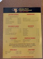 Mama's Soul Food menu