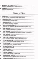 Lliria Cocina Asiática menu