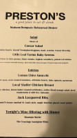 Killington Grand Resort menu