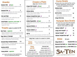 Sa-tén Airport Blvd menu