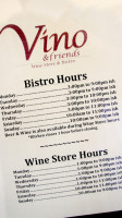 Vino Grille menu