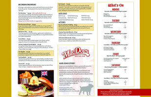 Mad Dogs British Pub food