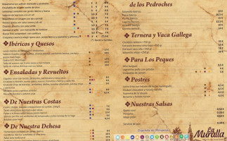 Mesón La Muralla De Palma menu