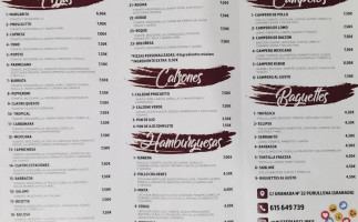 Pizzería Eclipse menu