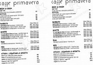 Caffe Primavera menu