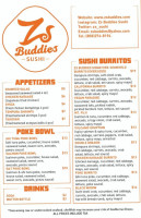 Zs Buddies Sushi inside