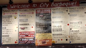 City Barbeque menu