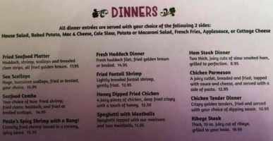 Wa-noa Golf Club menu