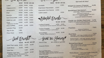 Bloom Coffeehouse Eatery menu