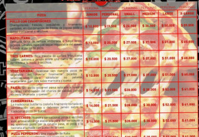 Il Vecchio's Pizza menu