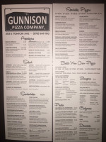 Gunnison Pizza Company menu