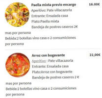 Villacazorla menu