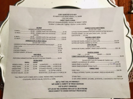 Cody Seafood menu