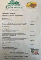 Schoene Aussicht menu