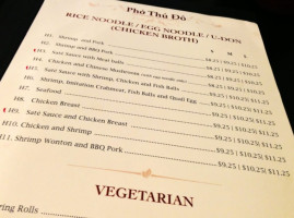 Pho Thu Do menu