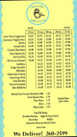 Chipper Chick Coffee Company menu