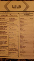 Bauhaus menu