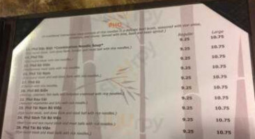 Pho Mai menu