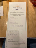 Spotted Bear Spirits menu