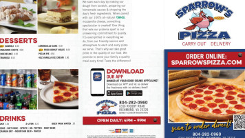 Sparrow's Pizza food