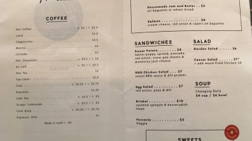 Kender Sisters Kitchen Coffee menu