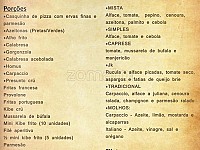 Camelo Pizzaria menu