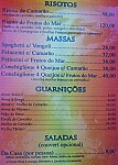 Camarões Prime menu