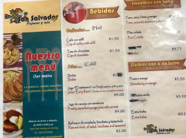 San Salvador Cafe menu