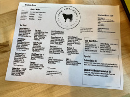 The Butchery menu