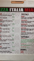 Pizza Italia Miami menu