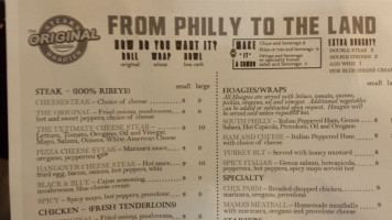 The Original Steaks And Hoagies Medina menu