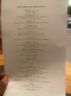 Milos Wine menu