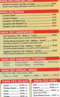 Papa Ceo King Slice menu