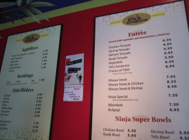 Ninja Grill menu