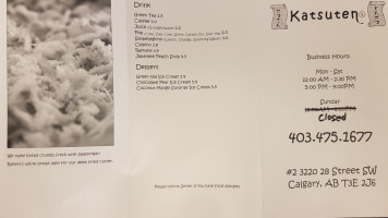 Ki Sushi menu